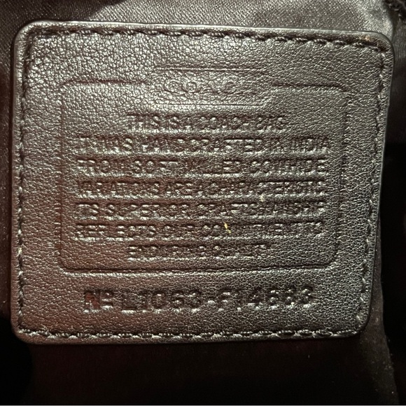 Coach Soft Black Leather Shoulder Bag - Picture 14 of 16